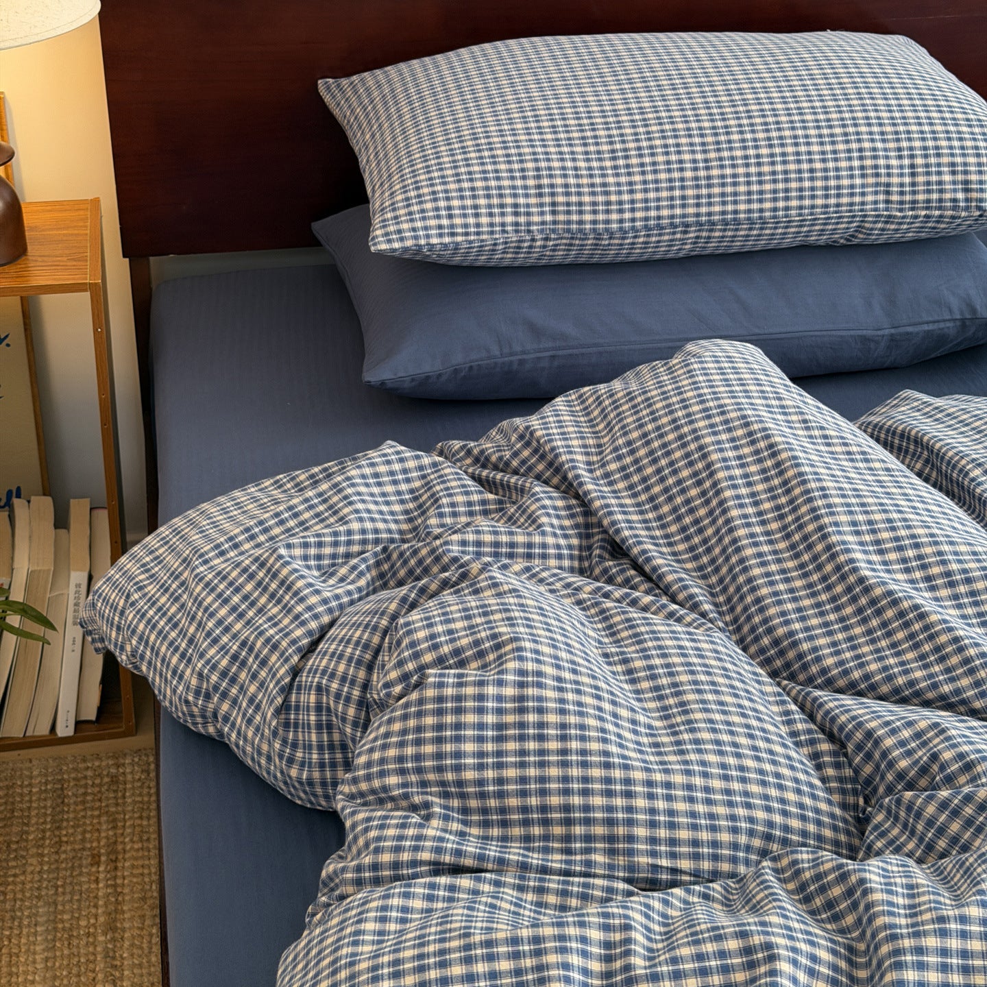 Archer Gingham Bedding Set / Blue