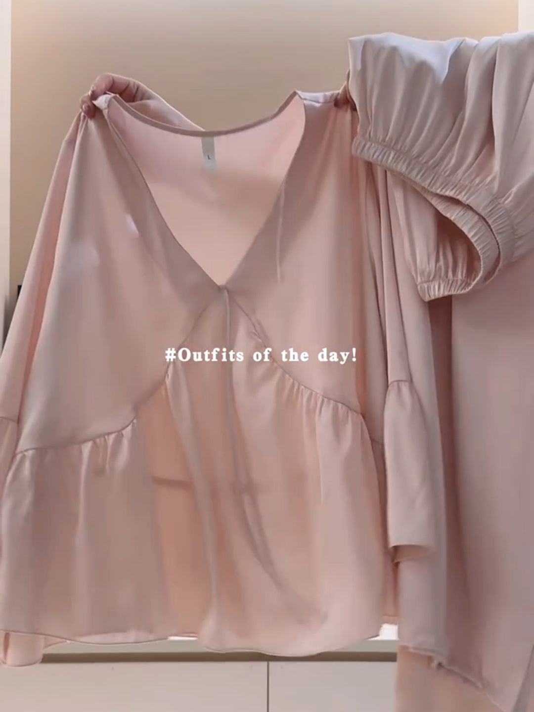 Selora Silky Long-Sleeve Pajama Set / Pink