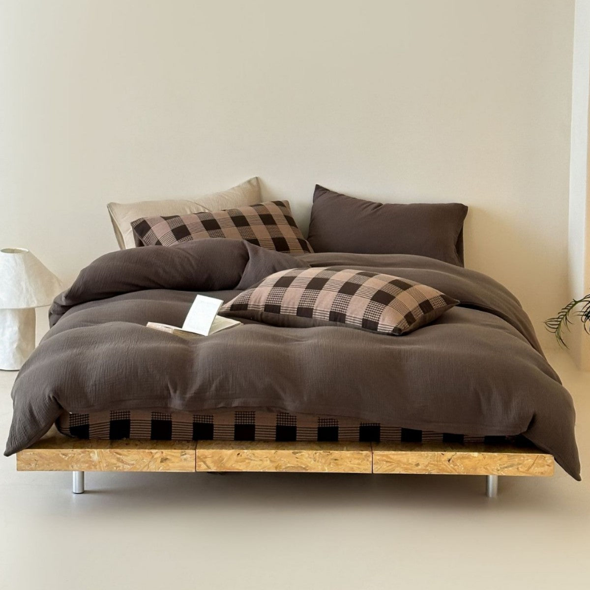 Walker Gingham Bedding Set / Green + Red