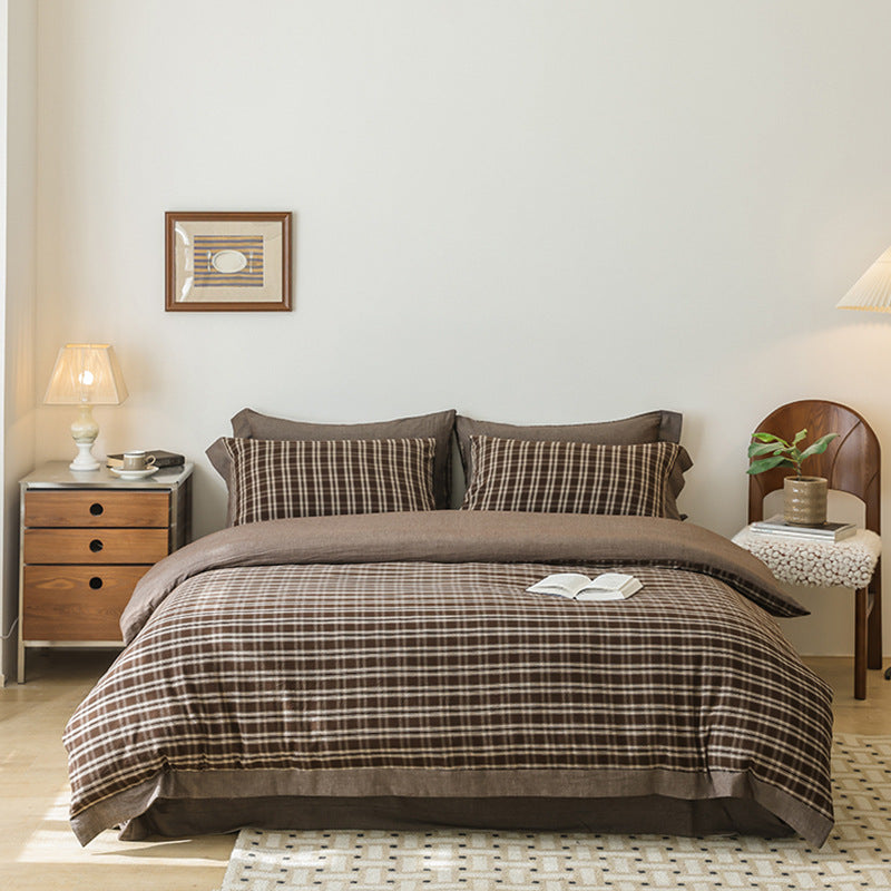 Tatum Gingham Bedding Set / Blue