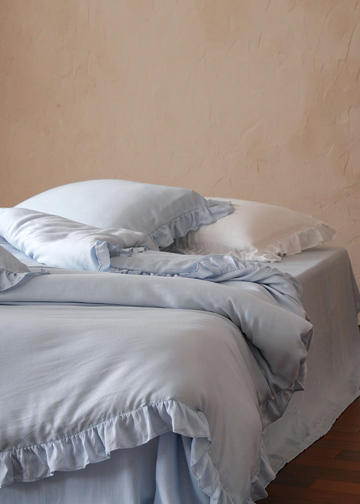 Brynn TENCEL™ Lace Bedding Set / Blue