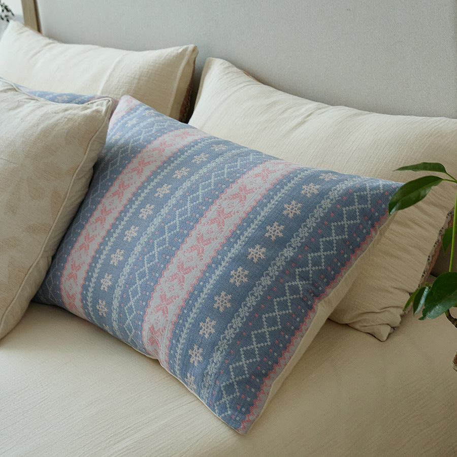 Anya Striped Jacquard Bedding Set / Red