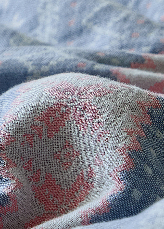 Anya Striped Jacquard Bedding Set / Red