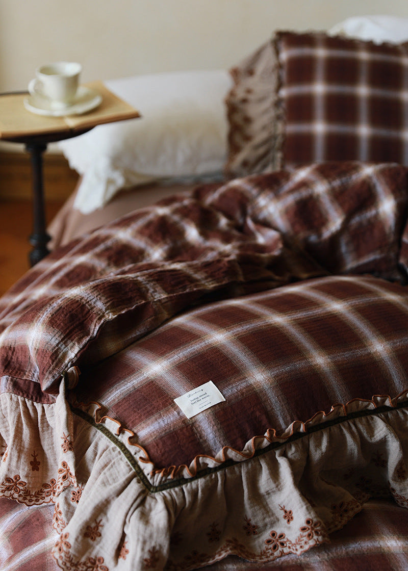 Claire Lace Ruffle Double Gauze Bedding Bundle