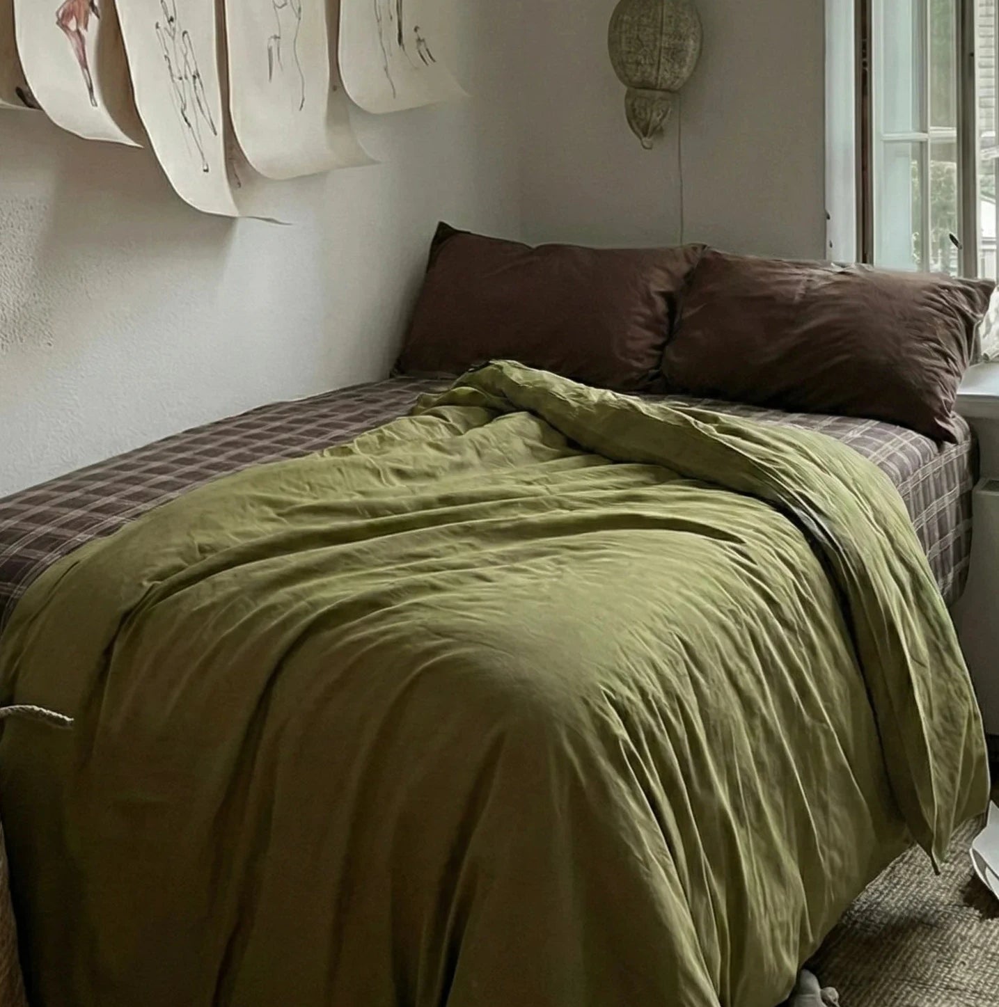 Dark Plaid Goblin Small Room Bedding Set