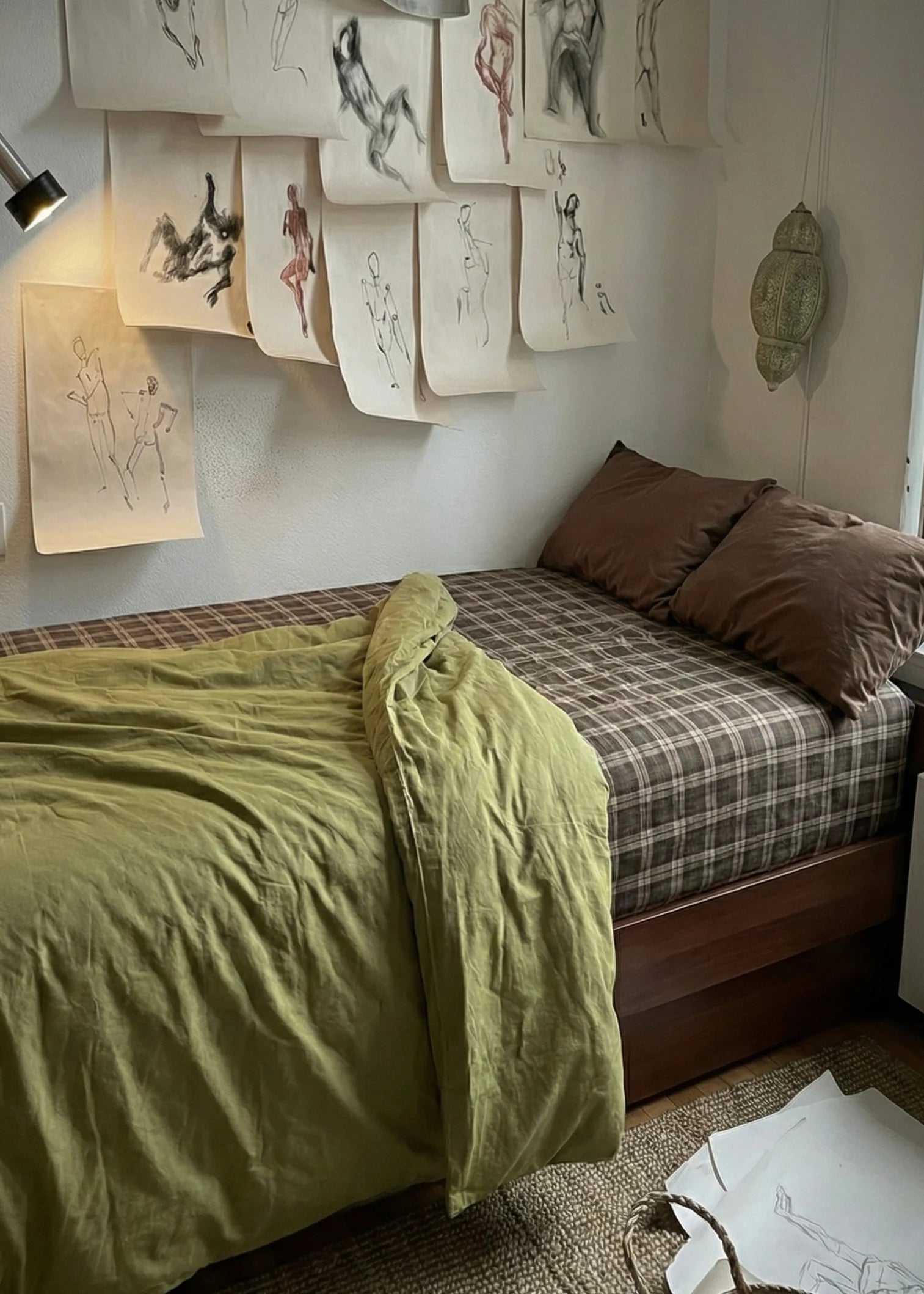 Dark Plaid Goblin Small Room Bedding Set