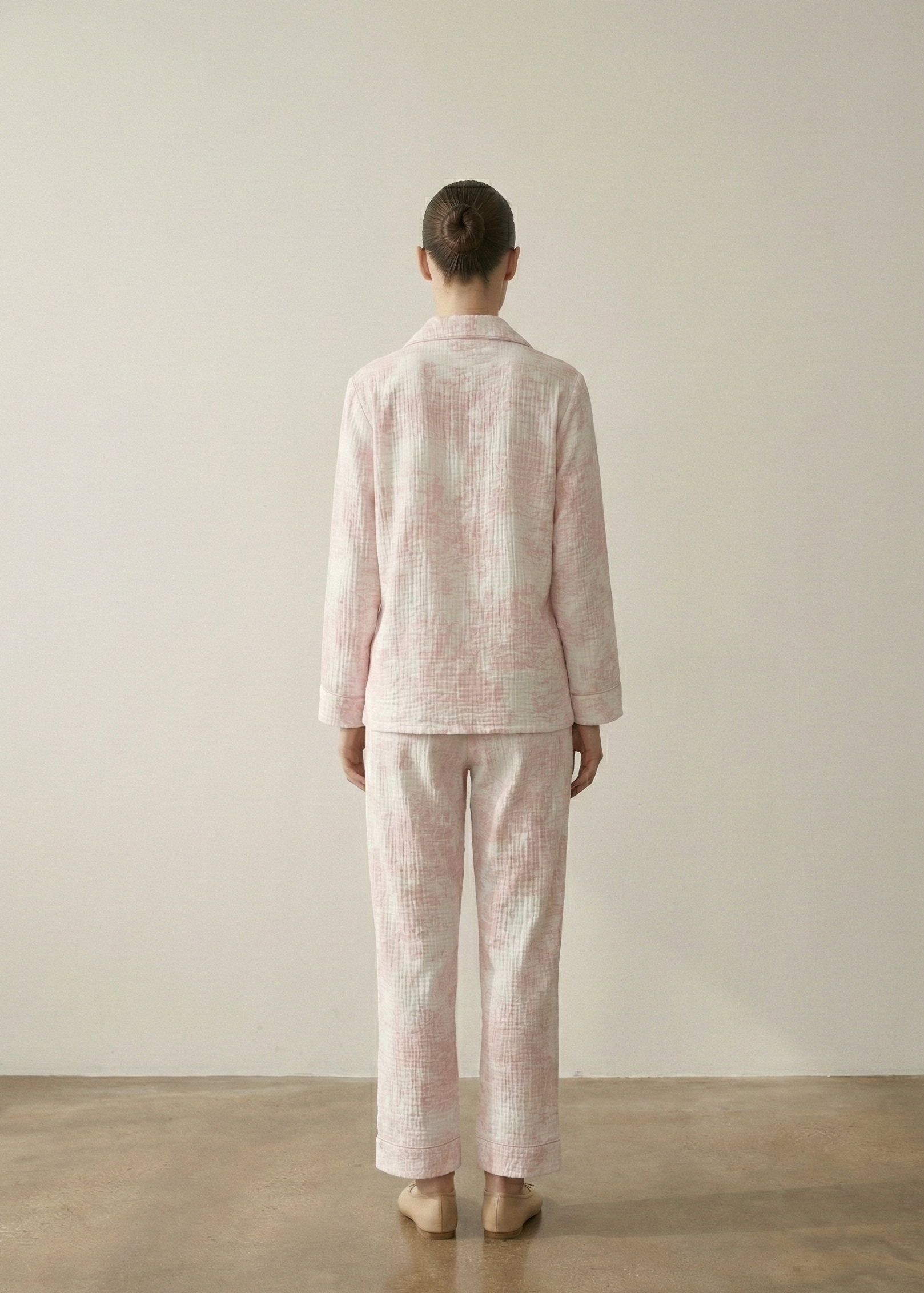 Blush Mist Cotton Pajama Set / Pink