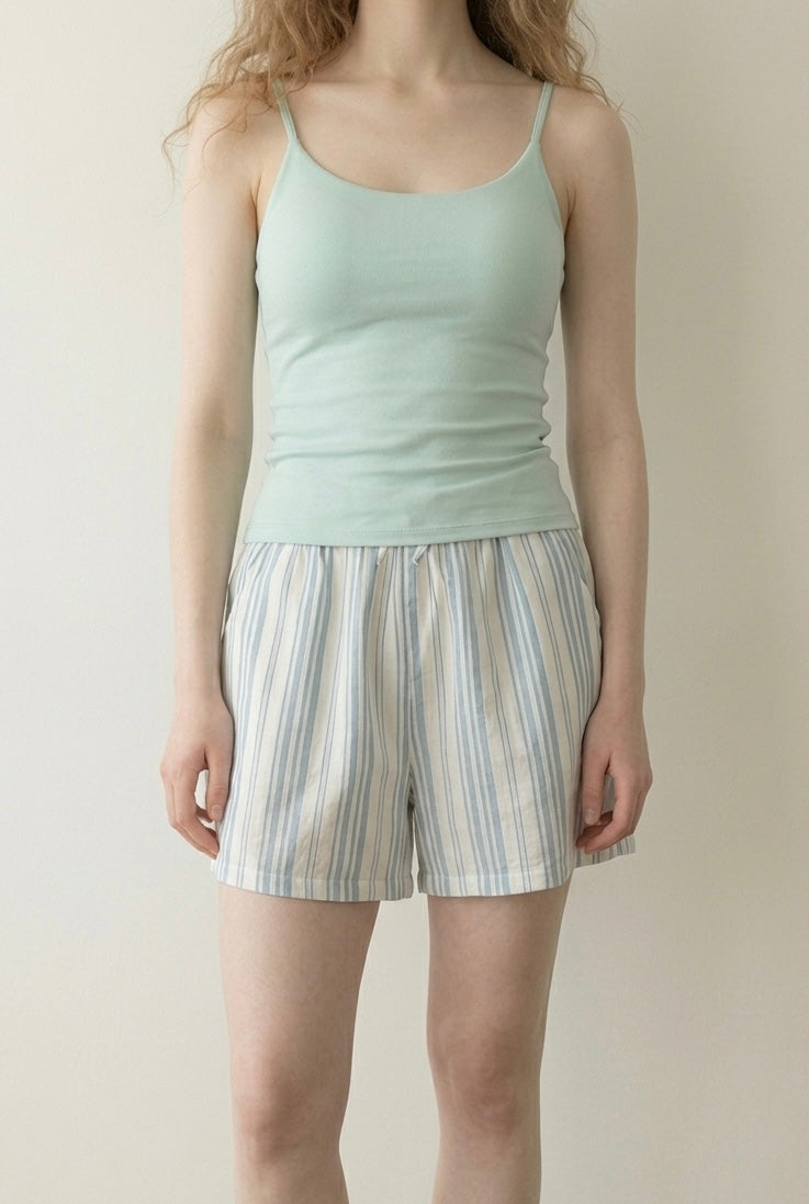 Nerelle Sleeveless & Shorts Pajama Set / Green