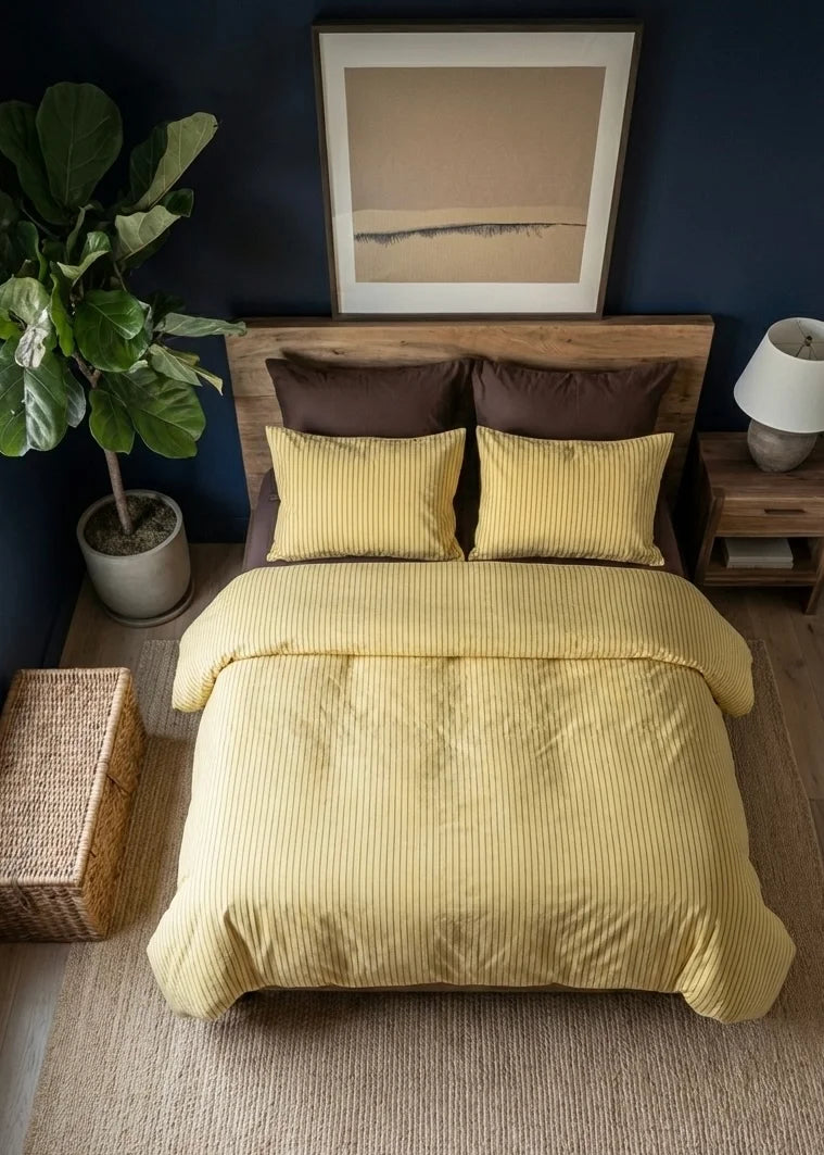 James Striped Bedding Set / Yellow