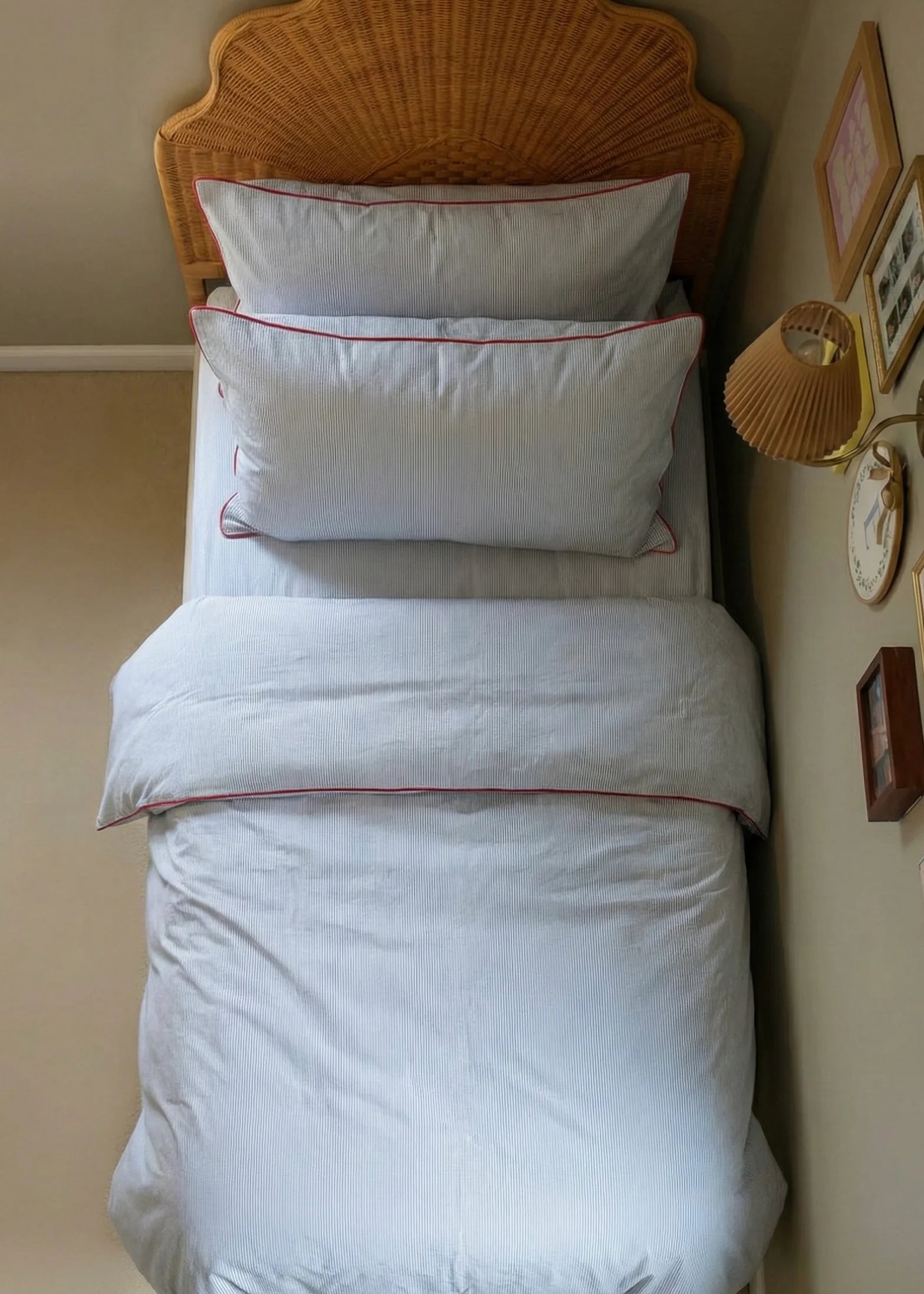 Joce Striped Small Room Bedding Set / Blue