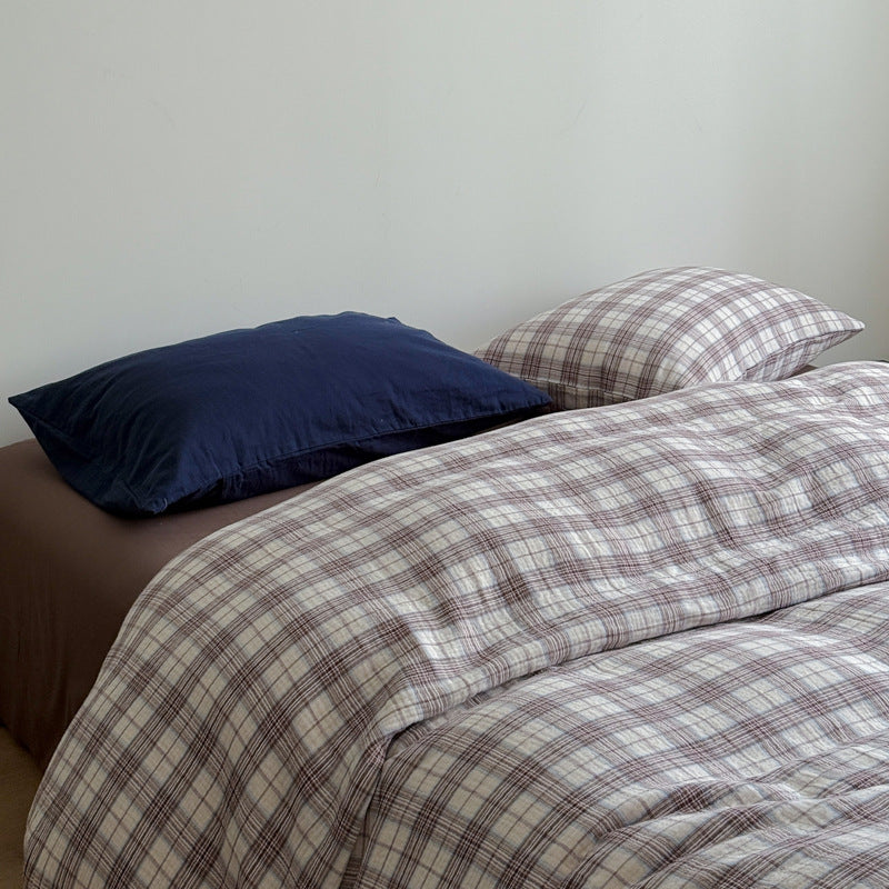 Levi Gingham Bedding Set / Beige