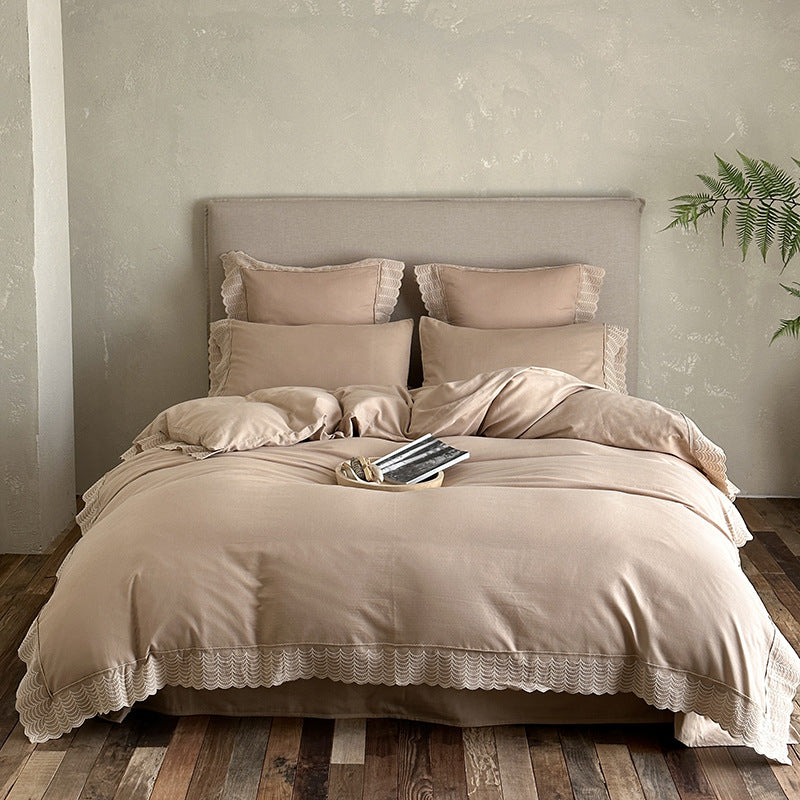 Marielle Pastel Twill Bedding Set / Beige