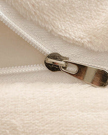 Marigold Velvet Pleated Lace Bedding Set / Beige