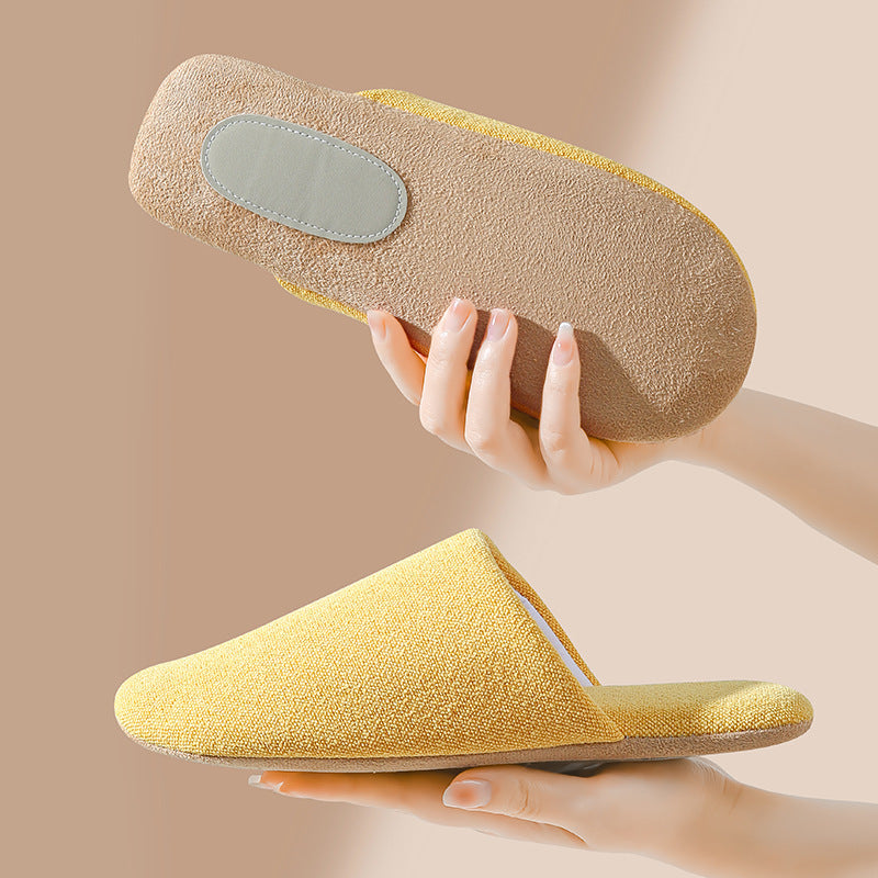 Modern House Slipper / White Yellow / Small Slipper