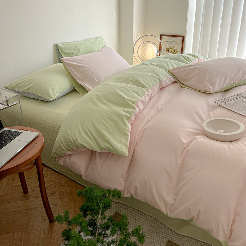 Pastel Duo Bedding Set / Yellow + Pink