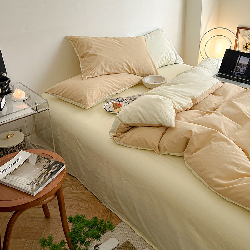 Pastel Duo Bedding Set / Yellow + Pink