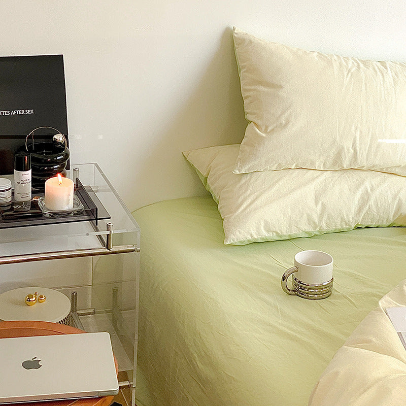 Pastel Duo Bedding Set / Yellow + Pink