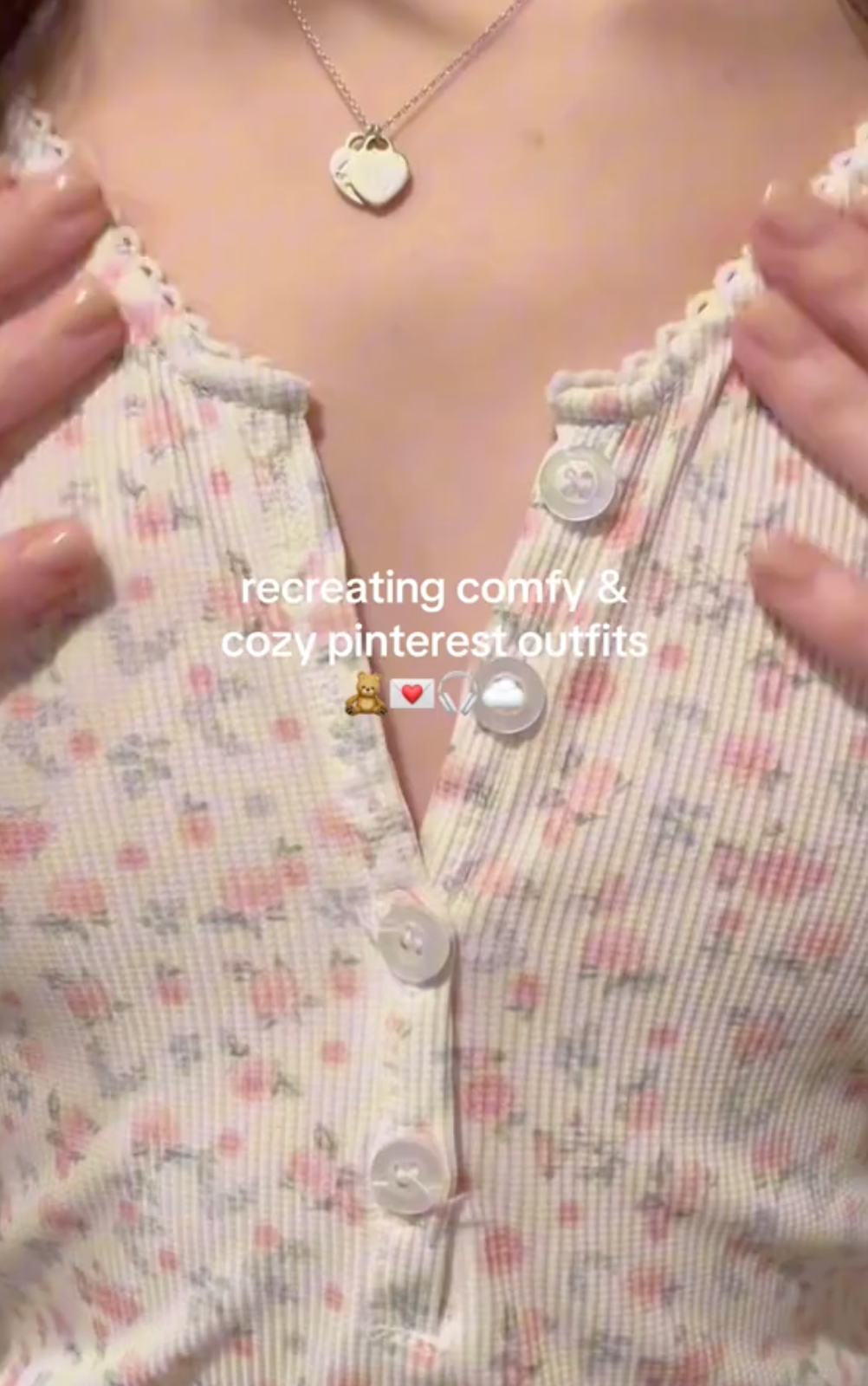 Floral Pajama Long Sleeves Bodysuit / Pink