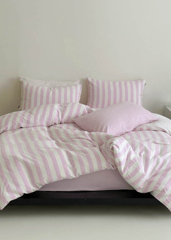 -Ever Lasting - Abigail Striped Bedding Set / Blue -Bedding Set -Ever Lasting
