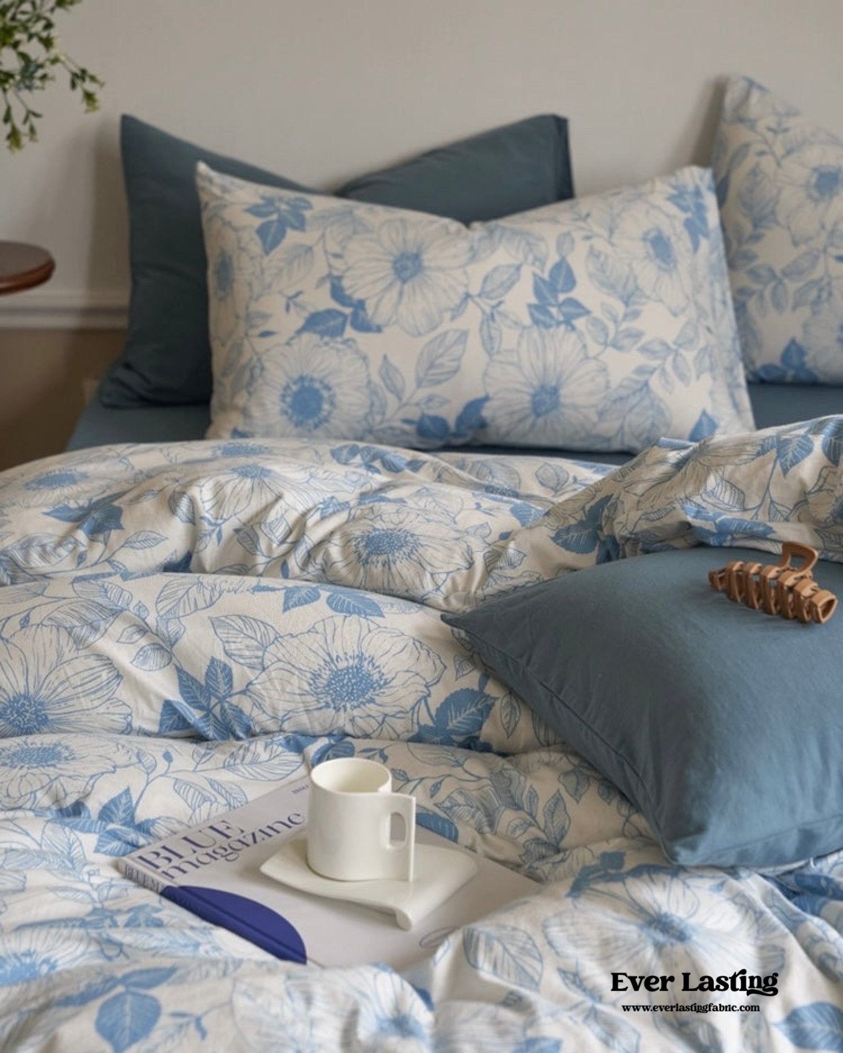 Adèle French Countryside Bedding Set / Blue - Ever Lasting