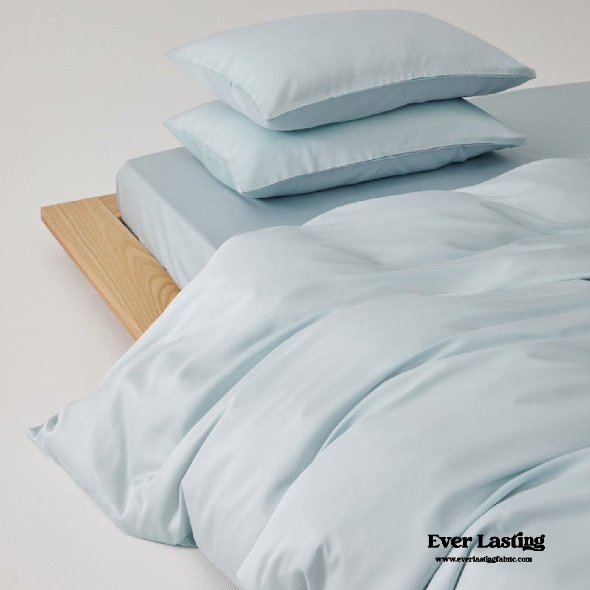Adeline Pastel Silky Cooling TENCEL™ Bedding Set / Blue - Ever Lasting