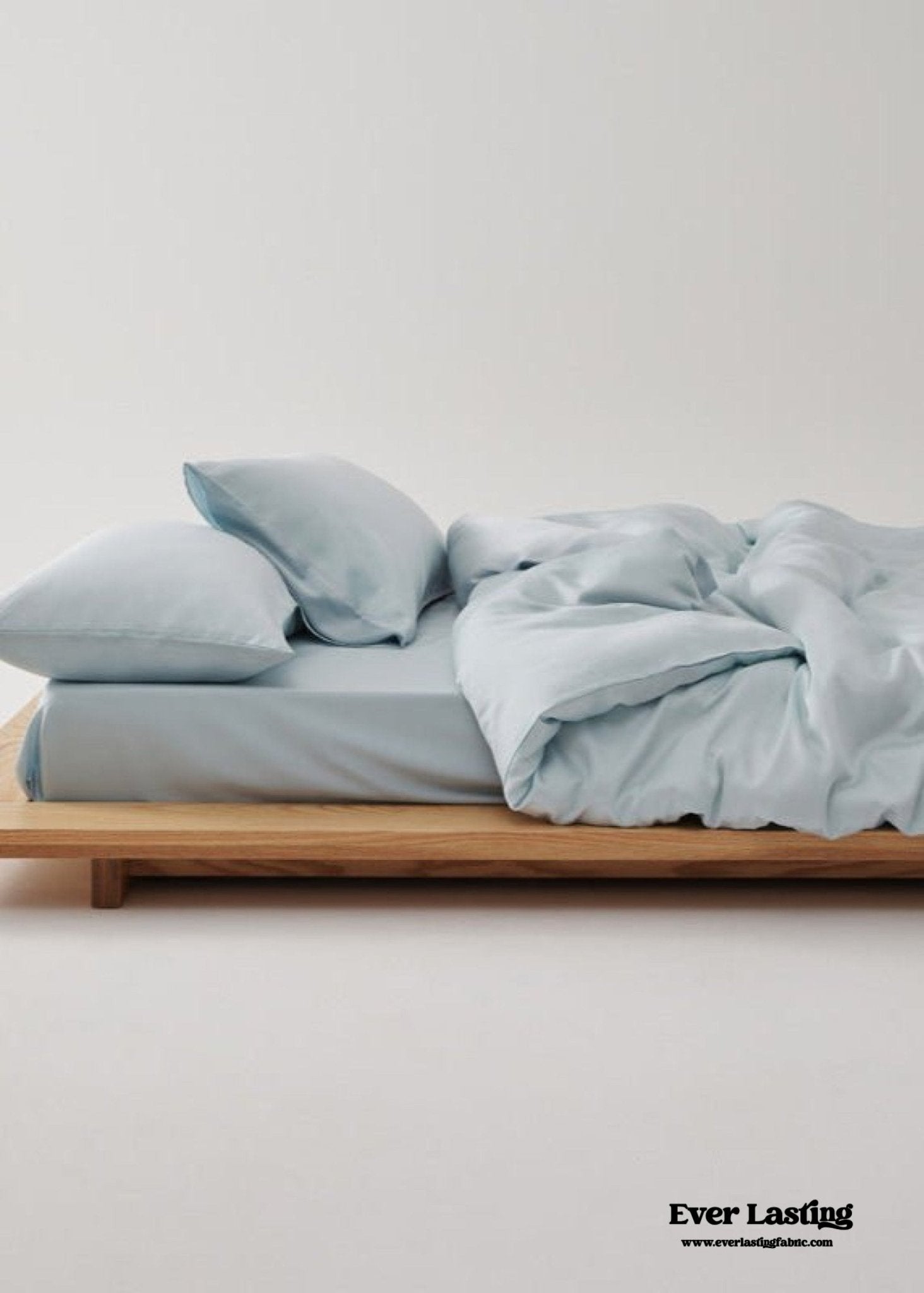 Adeline Pastel Silky Cooling TENCEL™ Bedding Set / Blue - Ever Lasting