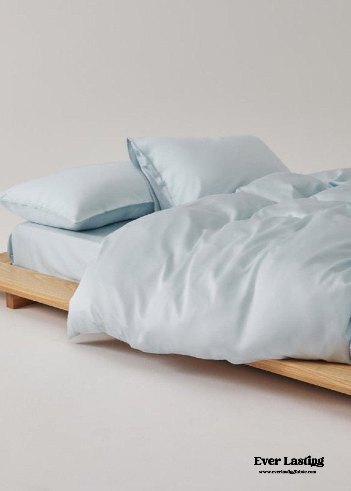 Adeline Pastel Silky Cooling TENCEL™ Bedding Set / Blue - Ever Lasting