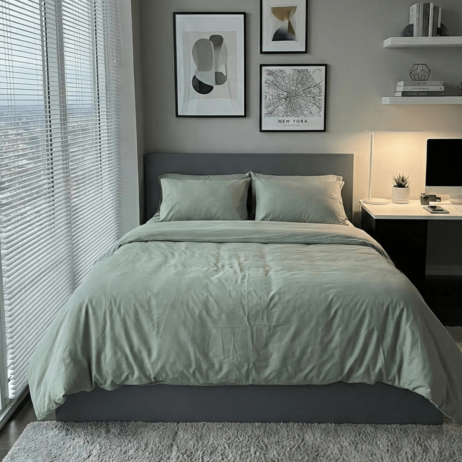 - Ever Lasting - Adeline Pastel Silky Cooling TENCEL™ Bedding Set / Blue - Bedding Set - Ever Lasting