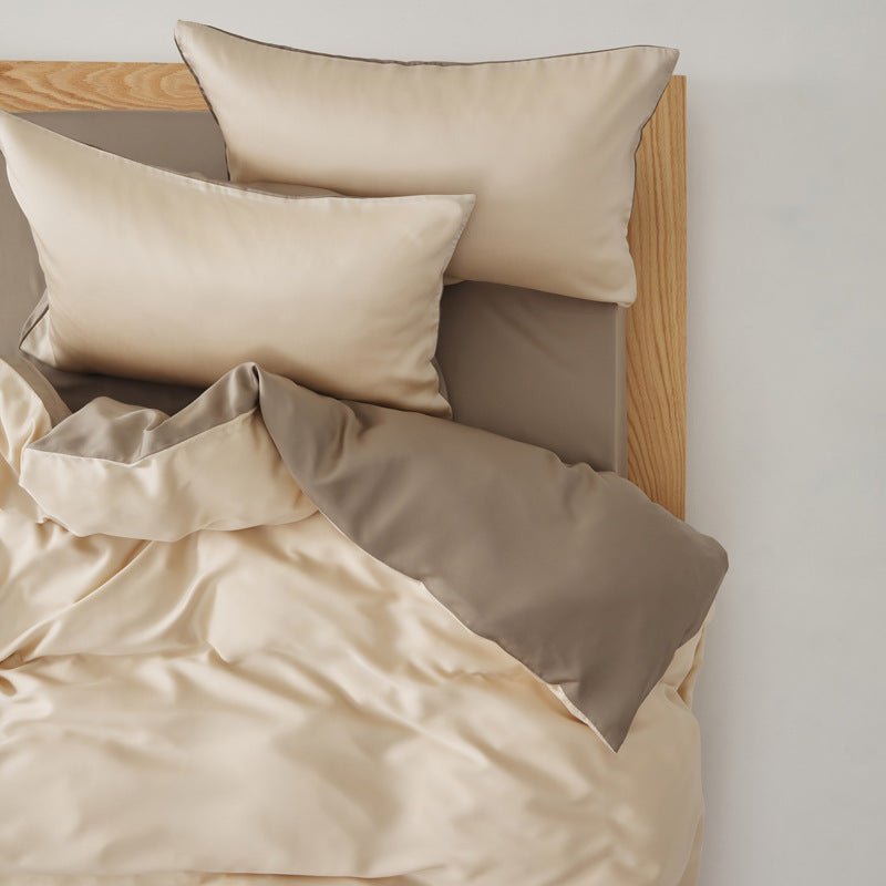 Adeline Pastel Silky Cooling TENCEL™ Bedding Set / Brown - Ever Lasting