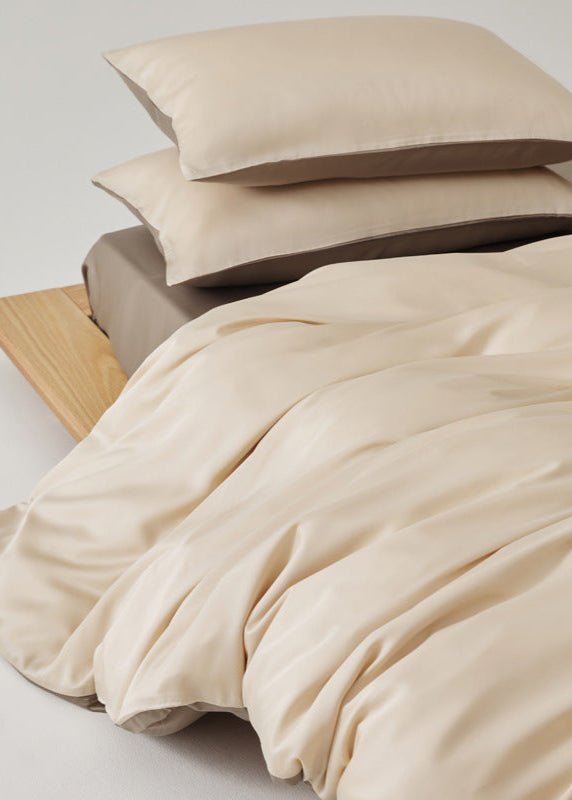 Adeline Pastel Silky Cooling TENCEL™ Bedding Set / Brown - Ever Lasting