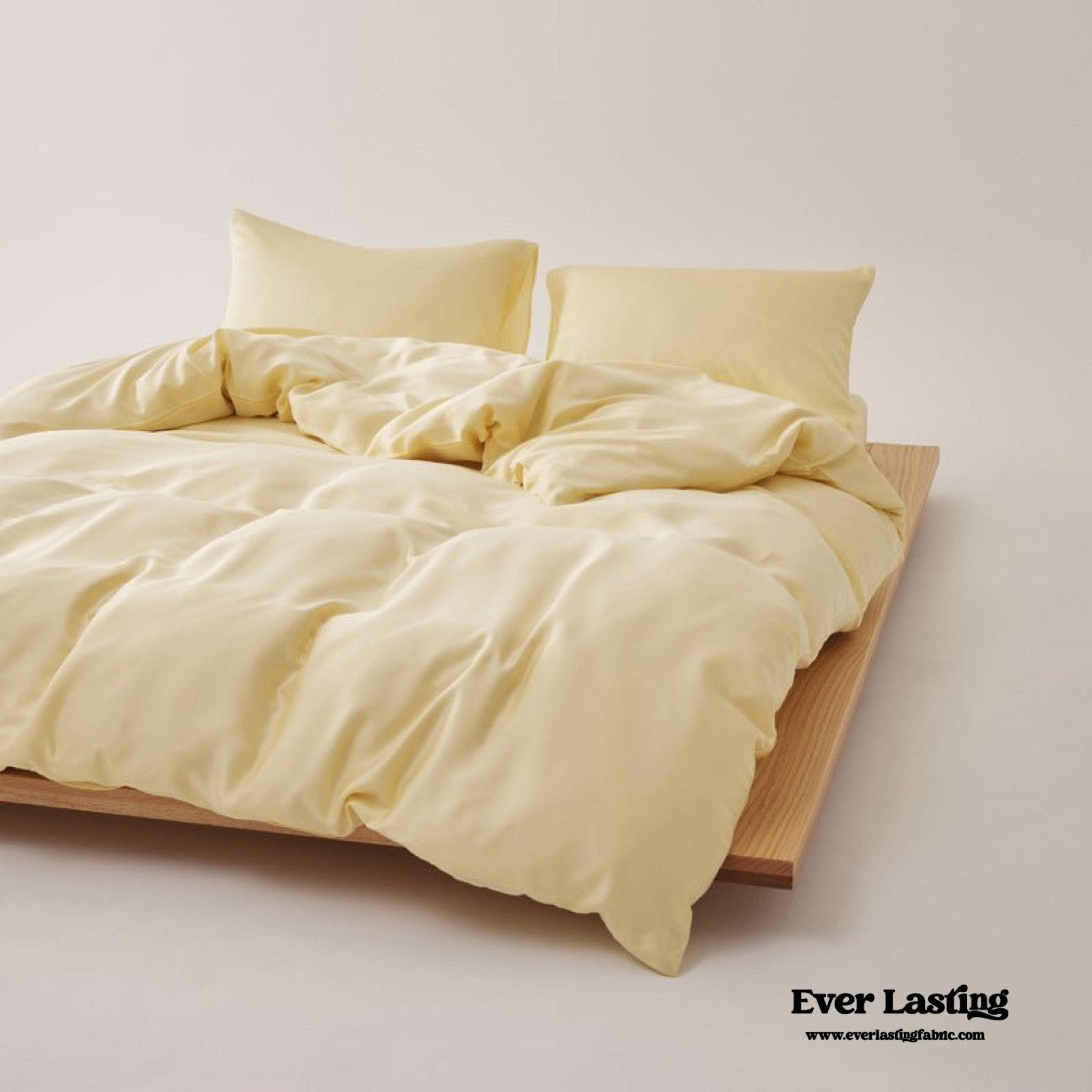 Adeline Pastel Silky Cooling TENCEL™ Bedding Set / Cream - Ever Lasting