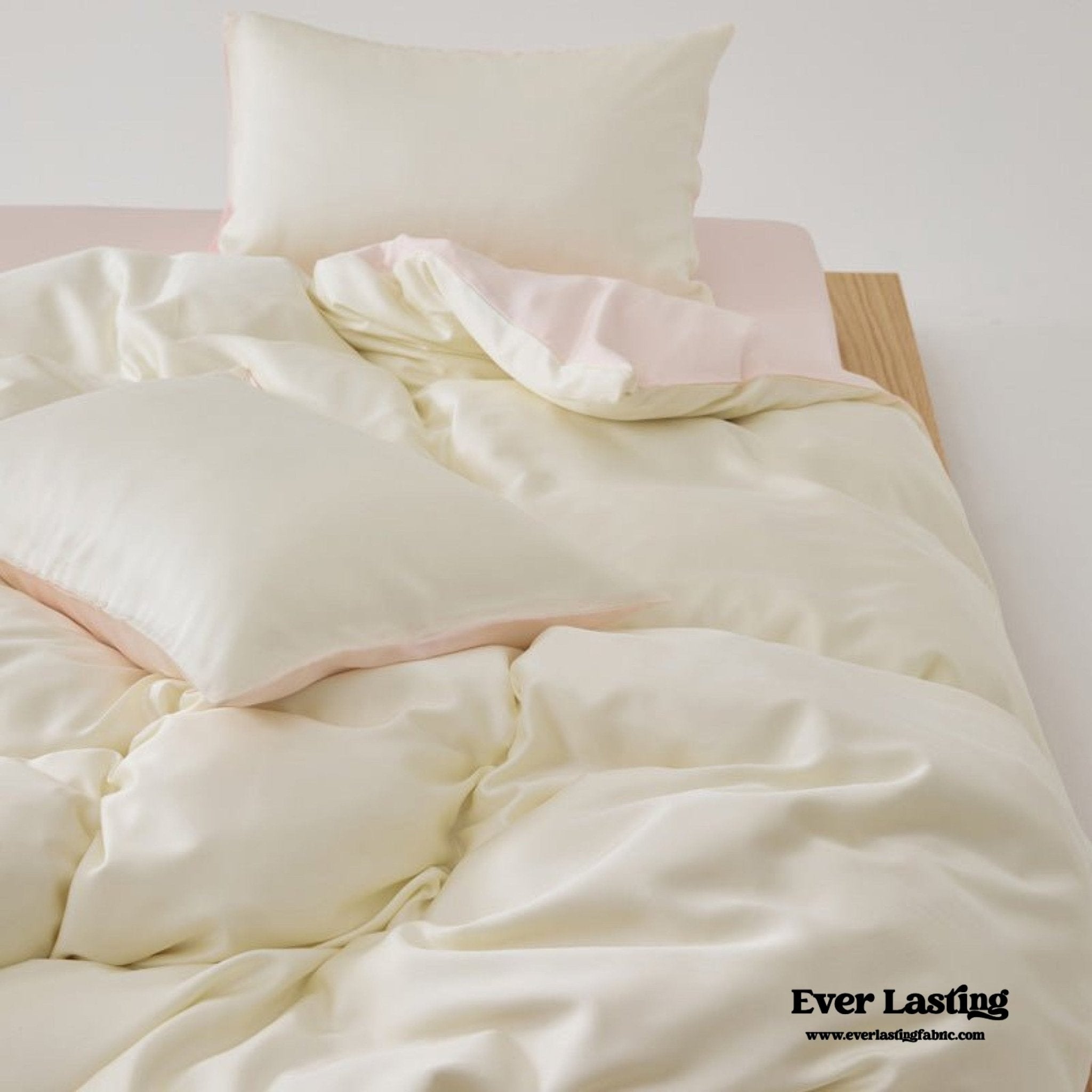 Adeline Pastel Silky Cooling TENCEL™ Bedding Set / Cream - Ever Lasting