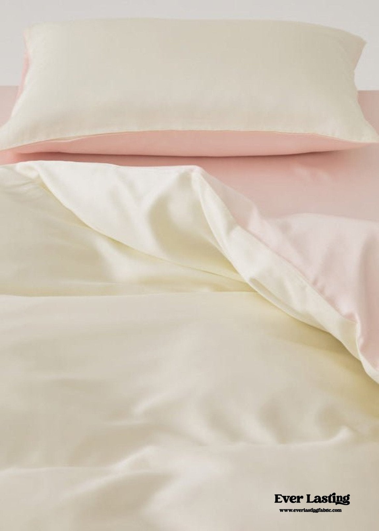 Adeline Pastel Silky Cooling TENCEL™ Bedding Set / Cream - Ever Lasting