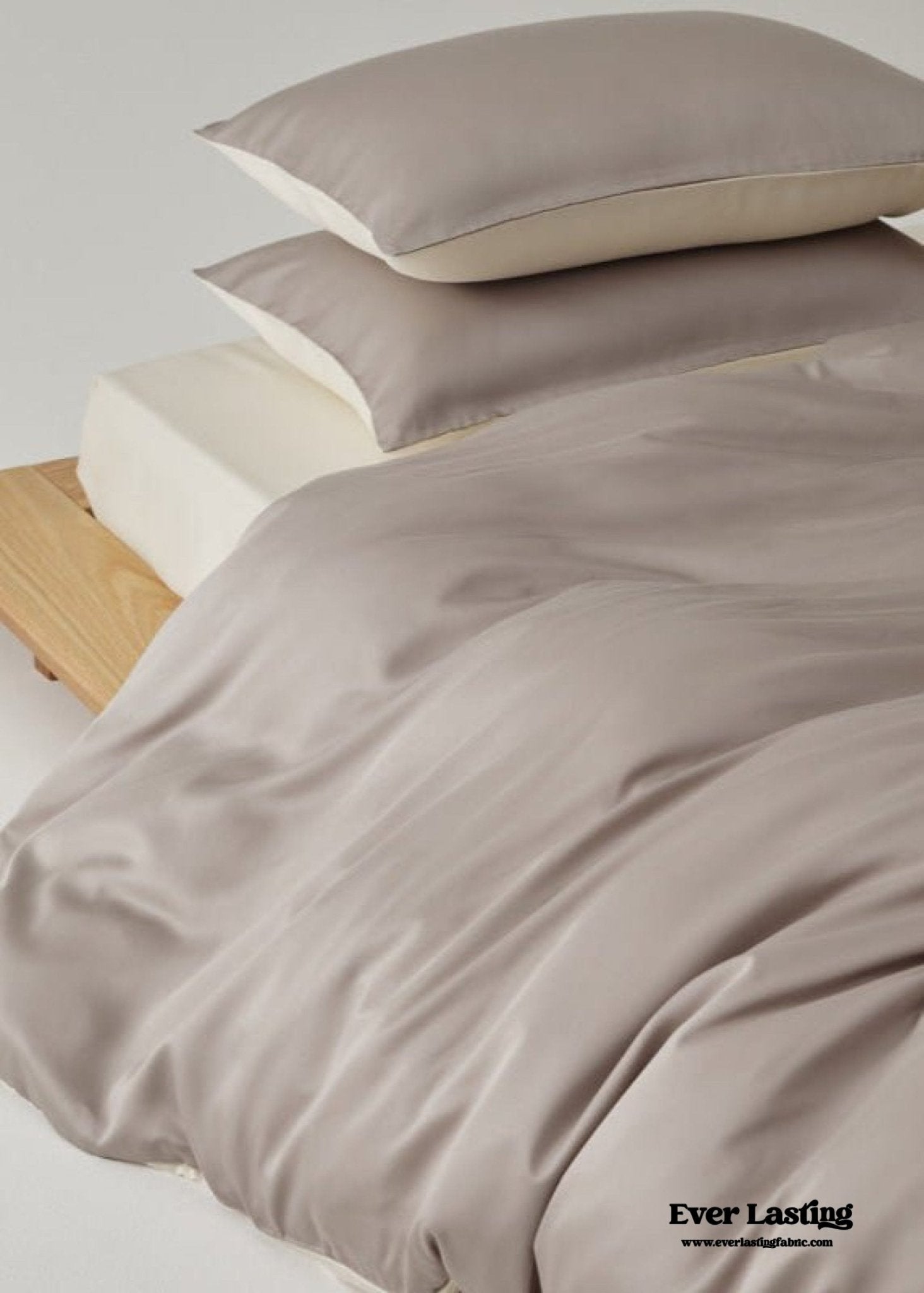 Adeline Pastel Silky Cooling TENCEL™ Bedding Set / Cream - Ever Lasting