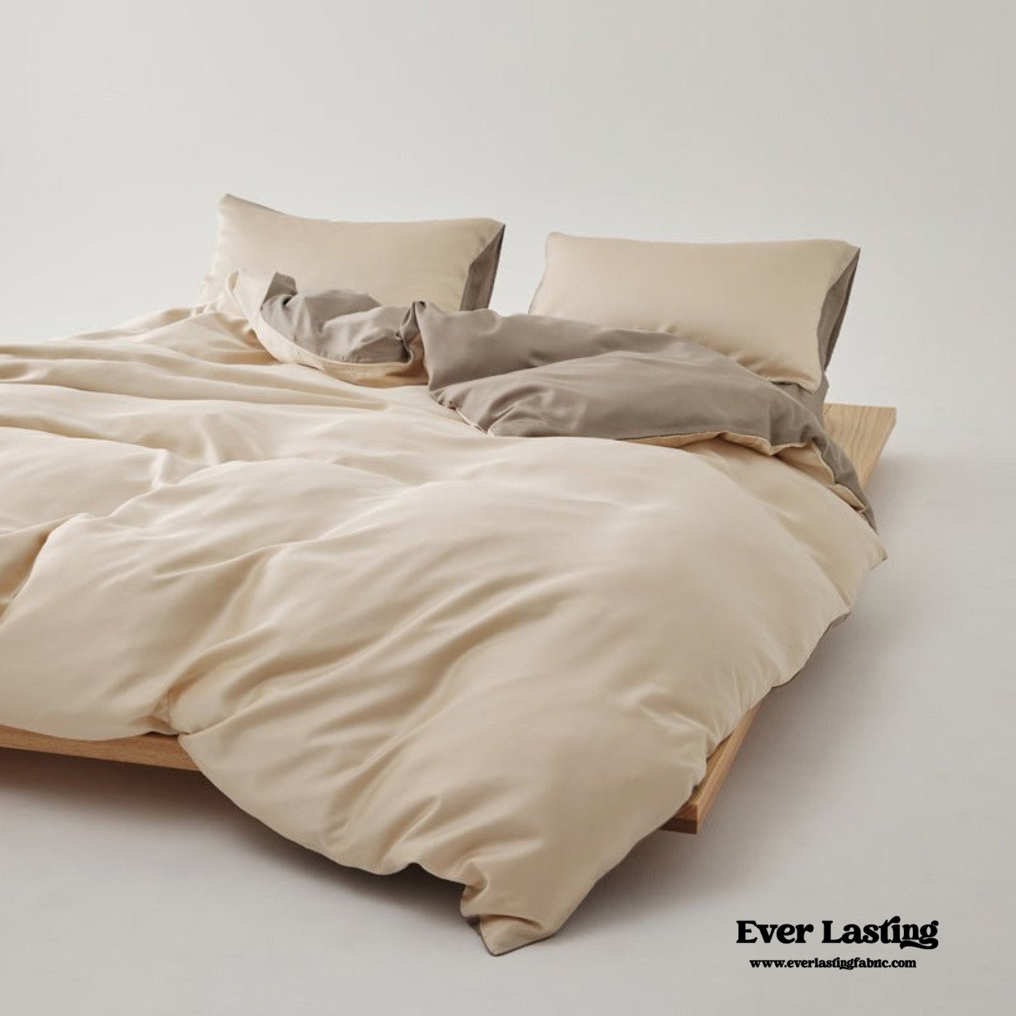 Adeline Pastel Silky Cooling TENCEL™ Bedding Set / Cream - Ever Lasting