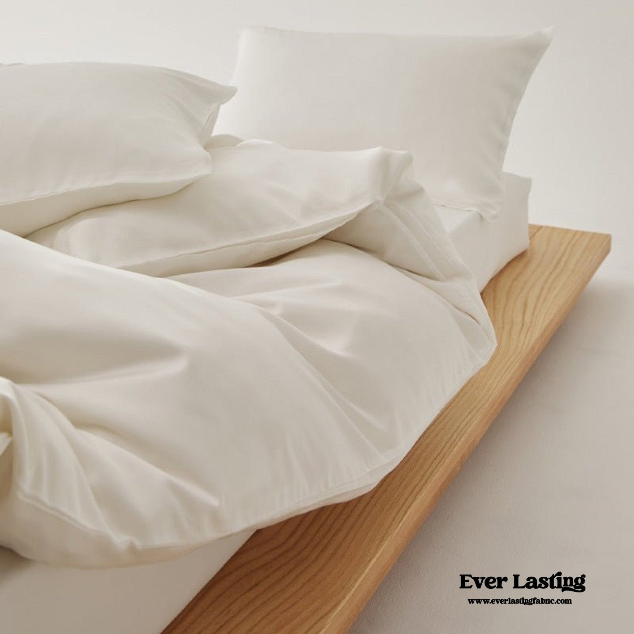 Adeline Pastel Silky Cooling TENCEL™ Bedding Set / Cream - Ever Lasting