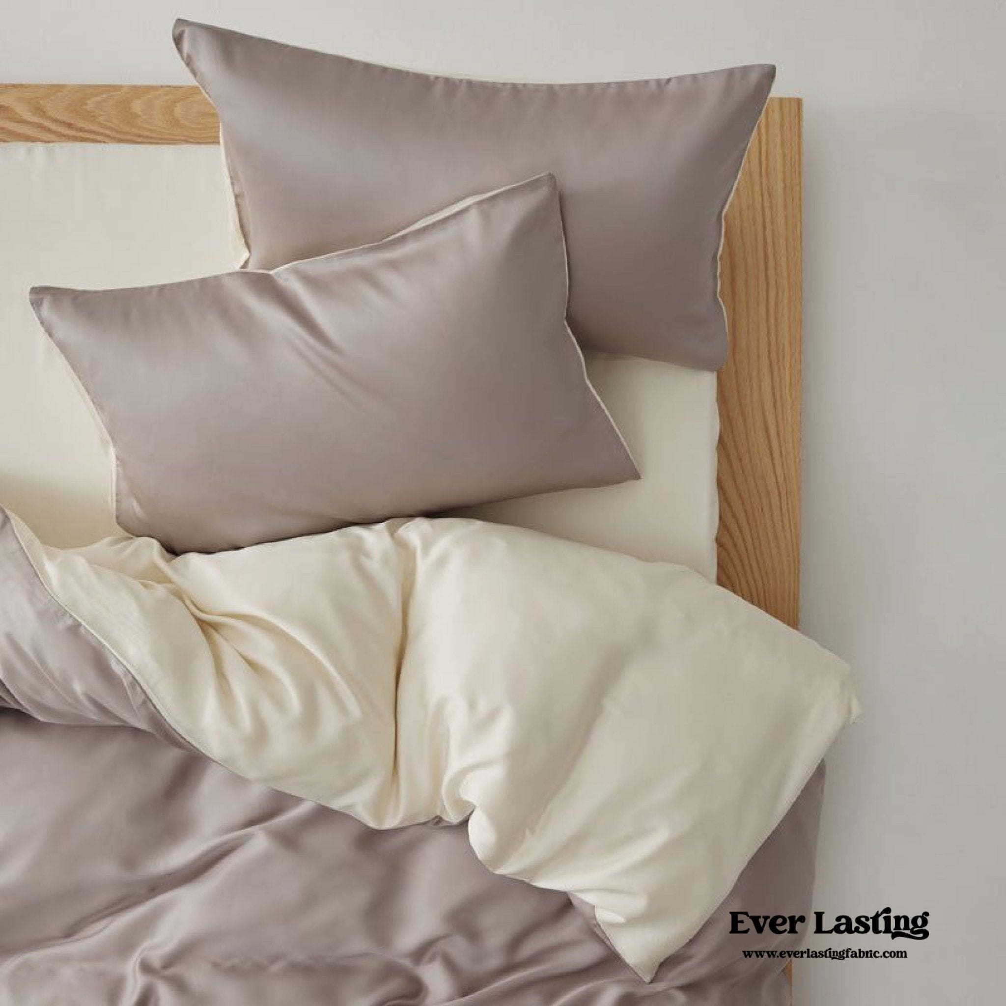 Adeline Pastel Silky Cooling TENCEL™ Bedding Set / Cream - Ever Lasting
