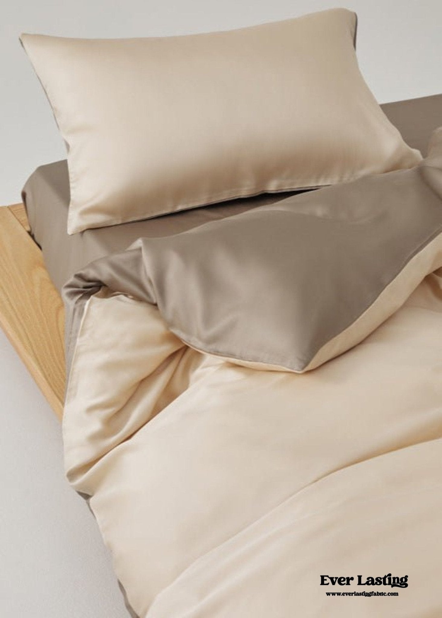 Adeline Pastel Silky Cooling TENCEL™ Bedding Set / Cream - Ever Lasting