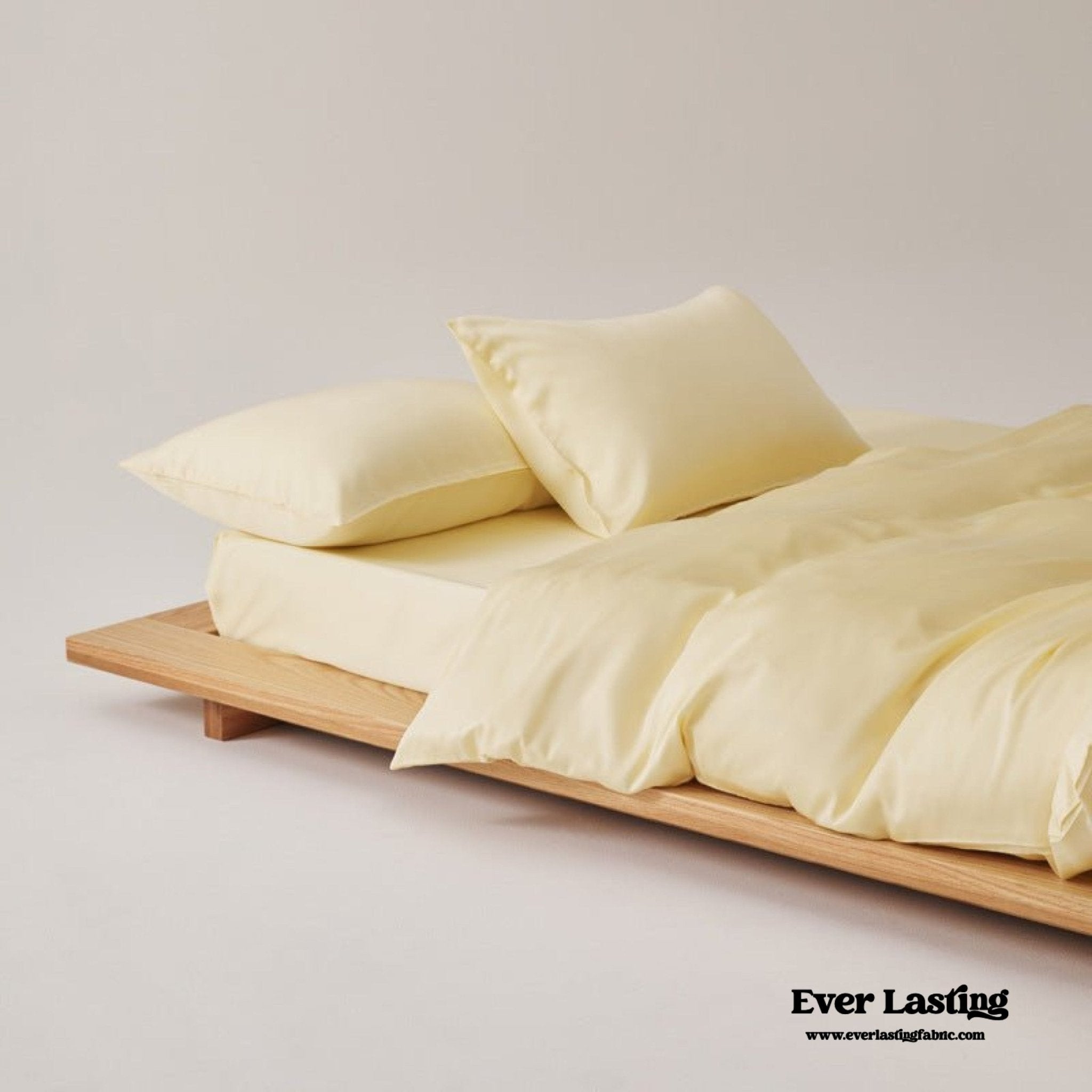 Adeline Pastel Silky Cooling TENCEL™ Bedding Set / Cream - Ever Lasting