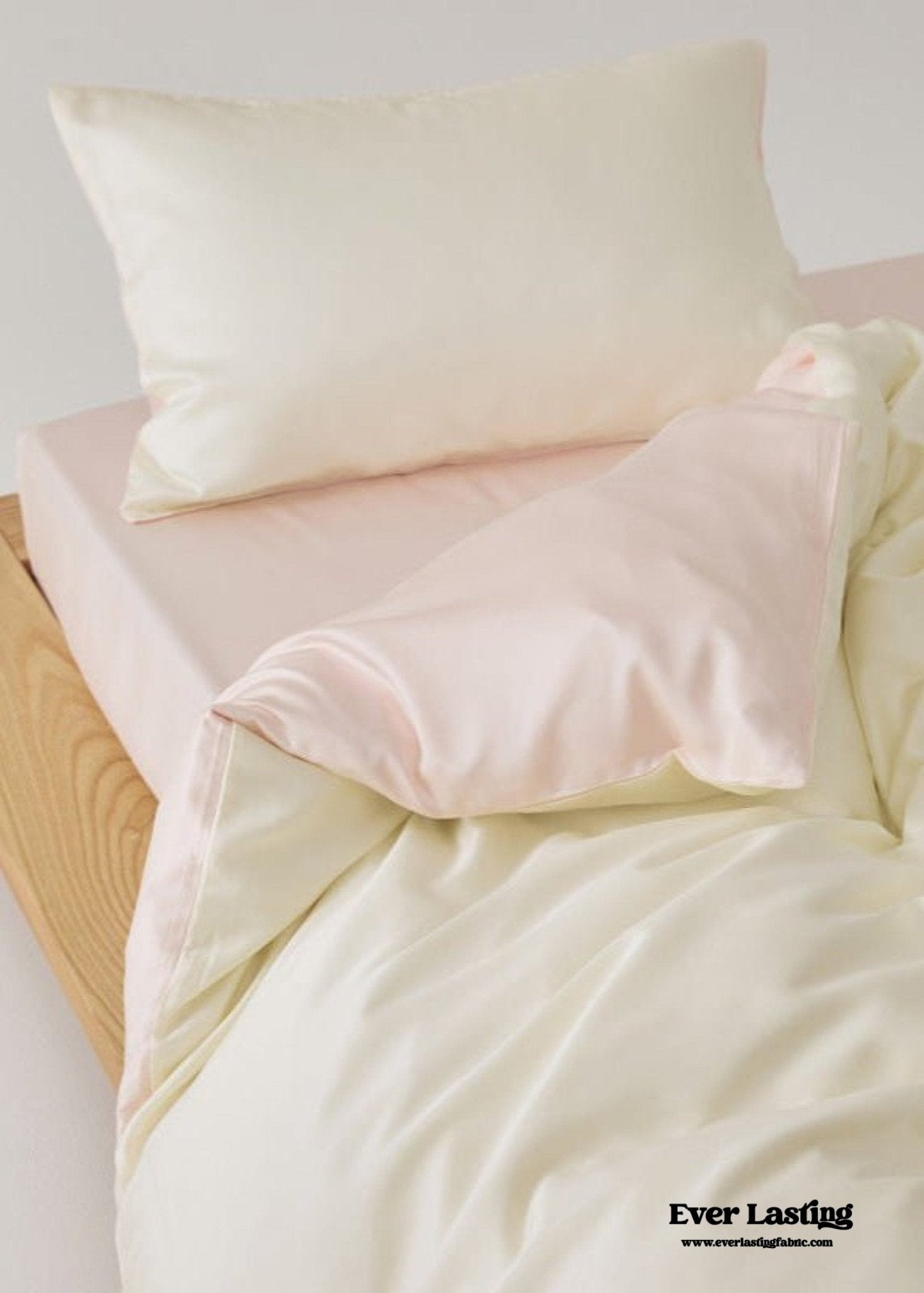 Adeline Pastel Silky Cooling TENCEL™ Bedding Set / Cream - Ever Lasting