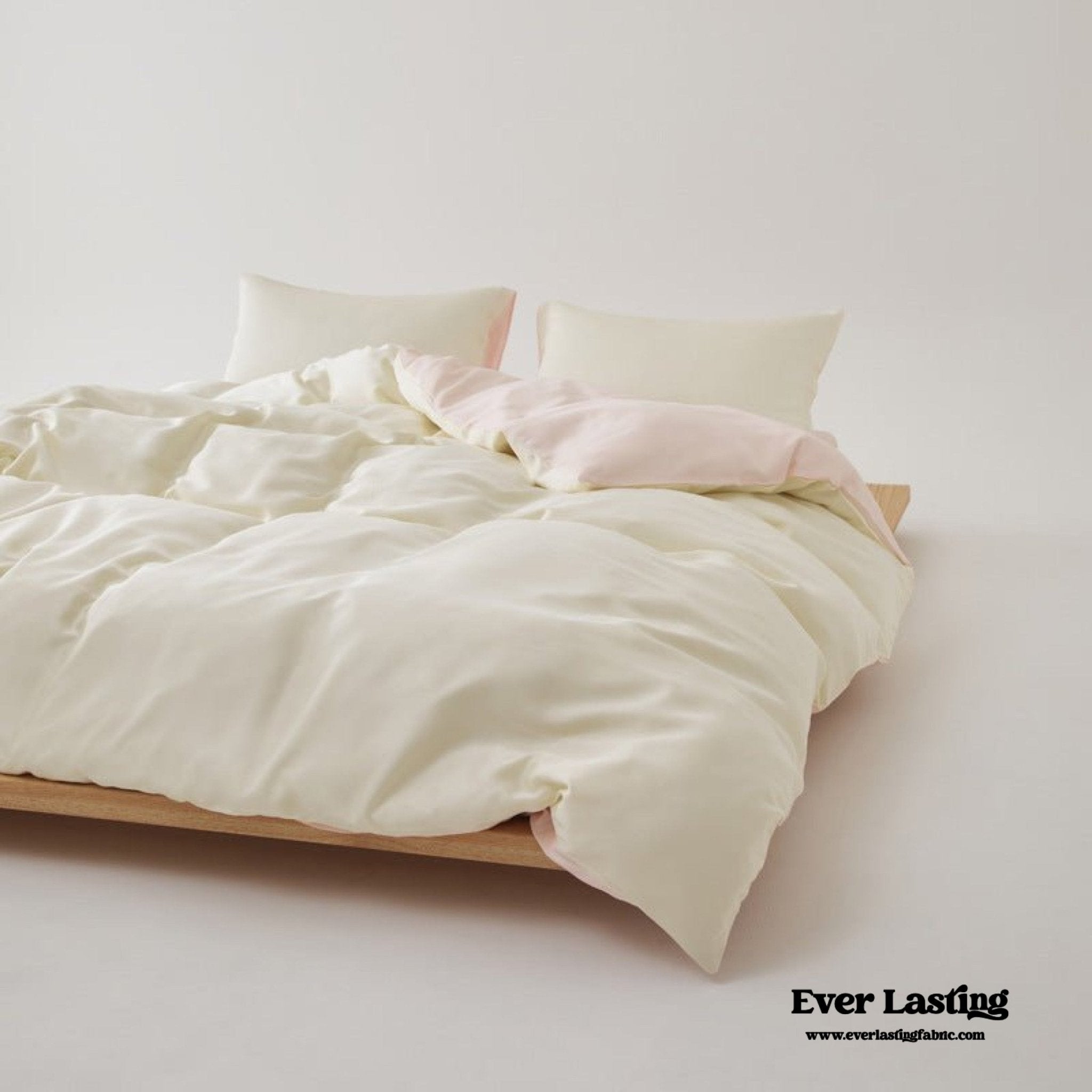 Adeline Pastel Silky Cooling TENCEL™ Bedding Set / Cream - Ever Lasting