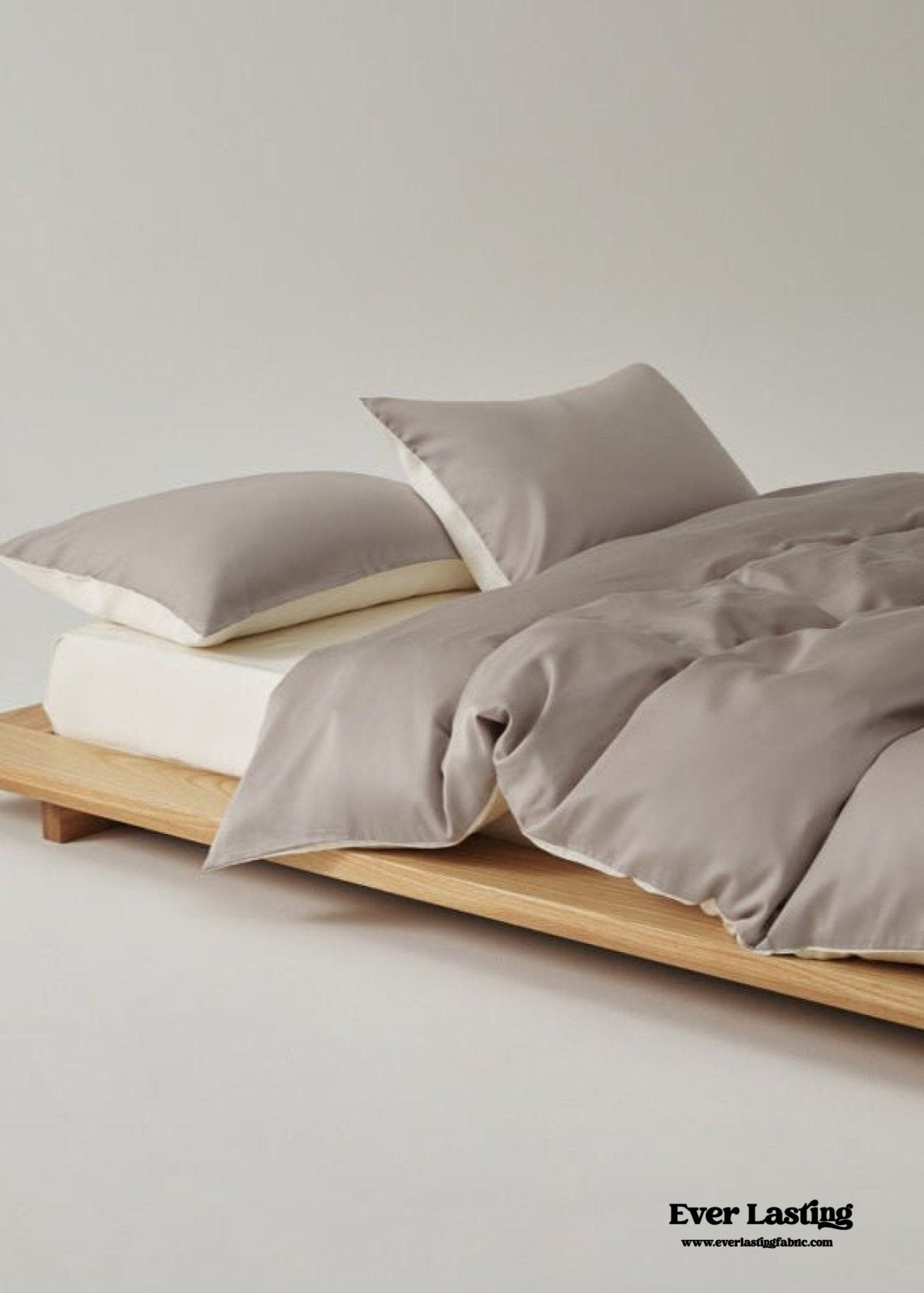 Adeline Pastel Silky Cooling TENCEL™ Bedding Set / Cream - Ever Lasting