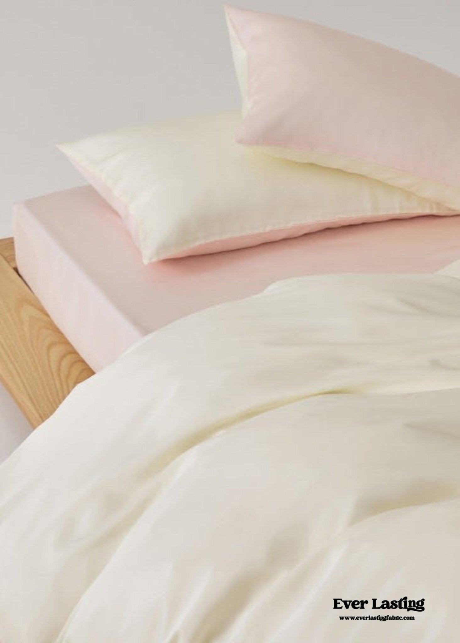 Adeline Pastel Silky Cooling TENCEL™ Bedding Set / Cream - Ever Lasting