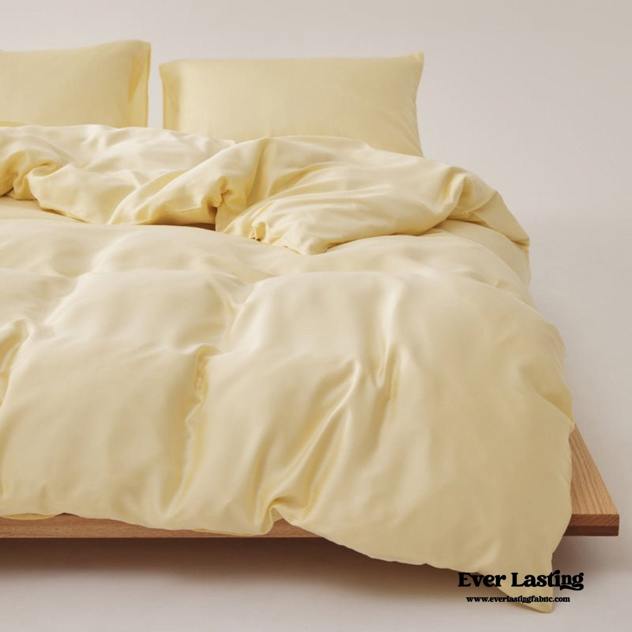 Adeline Pastel Silky Cooling TENCEL™ Bedding Set / Cream - Ever Lasting