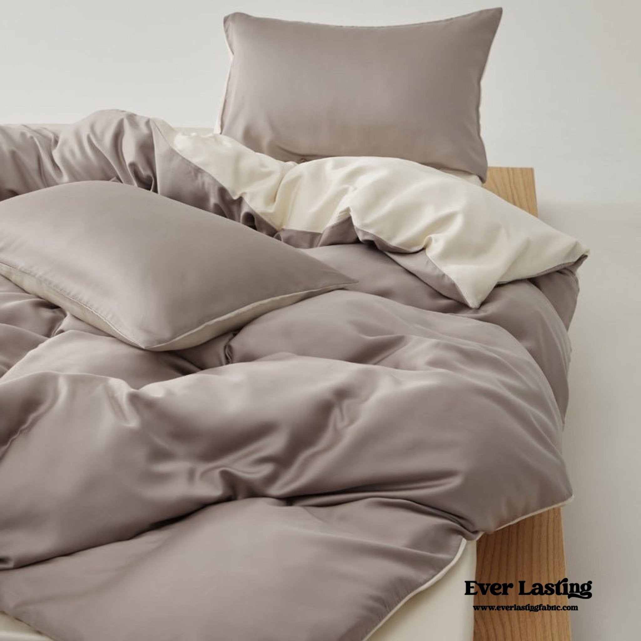 Adeline Pastel Silky Cooling TENCEL™ Bedding Set / Cream - Ever Lasting