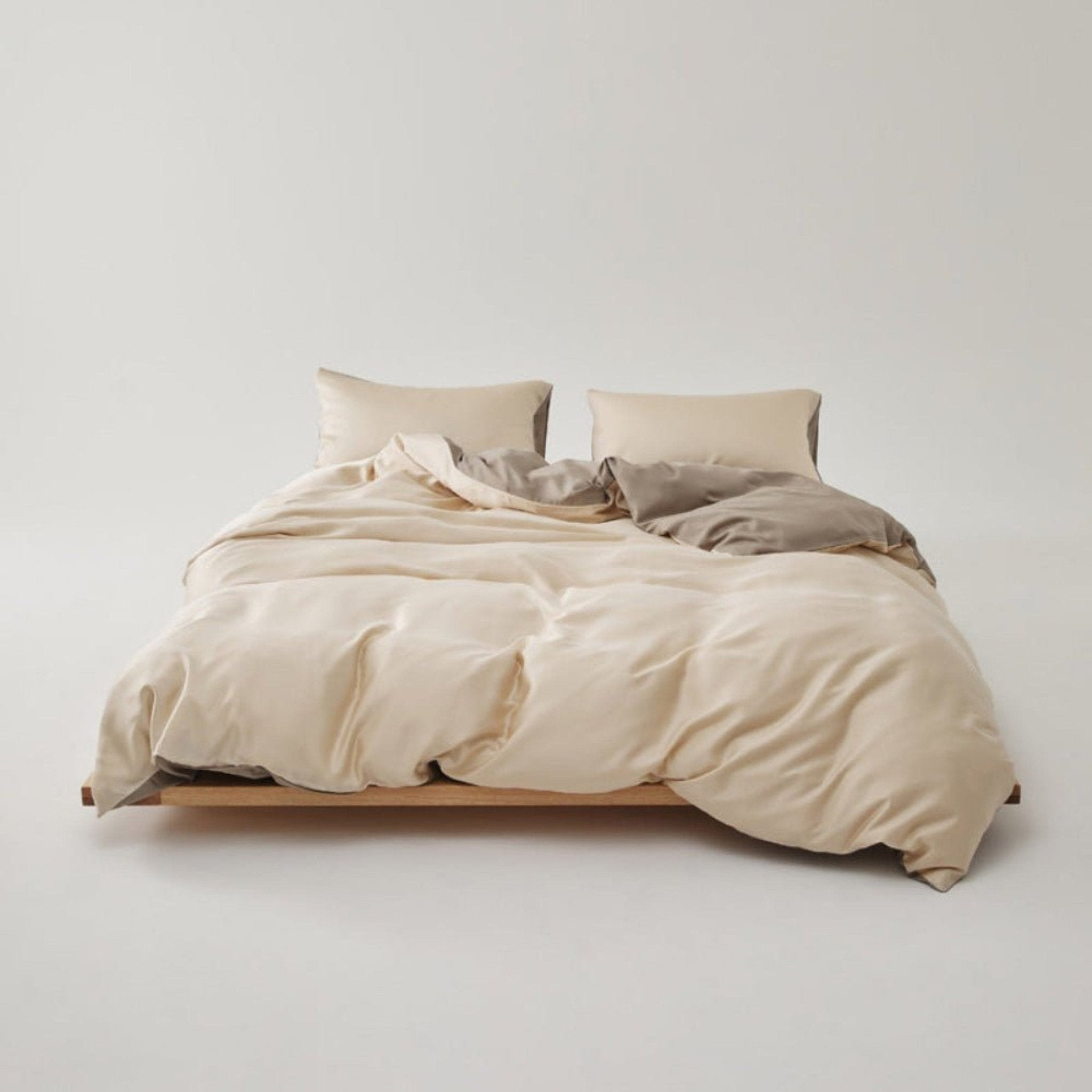 Adeline Pastel Silky Cooling TENCEL™ Bedding Set / Cream - Ever Lasting