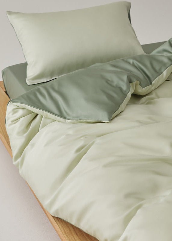 - Ever Lasting - Adeline Pastel Silky Cooling TENCEL™ Bedding Set / Green - Bedding Set - Ever Lasting