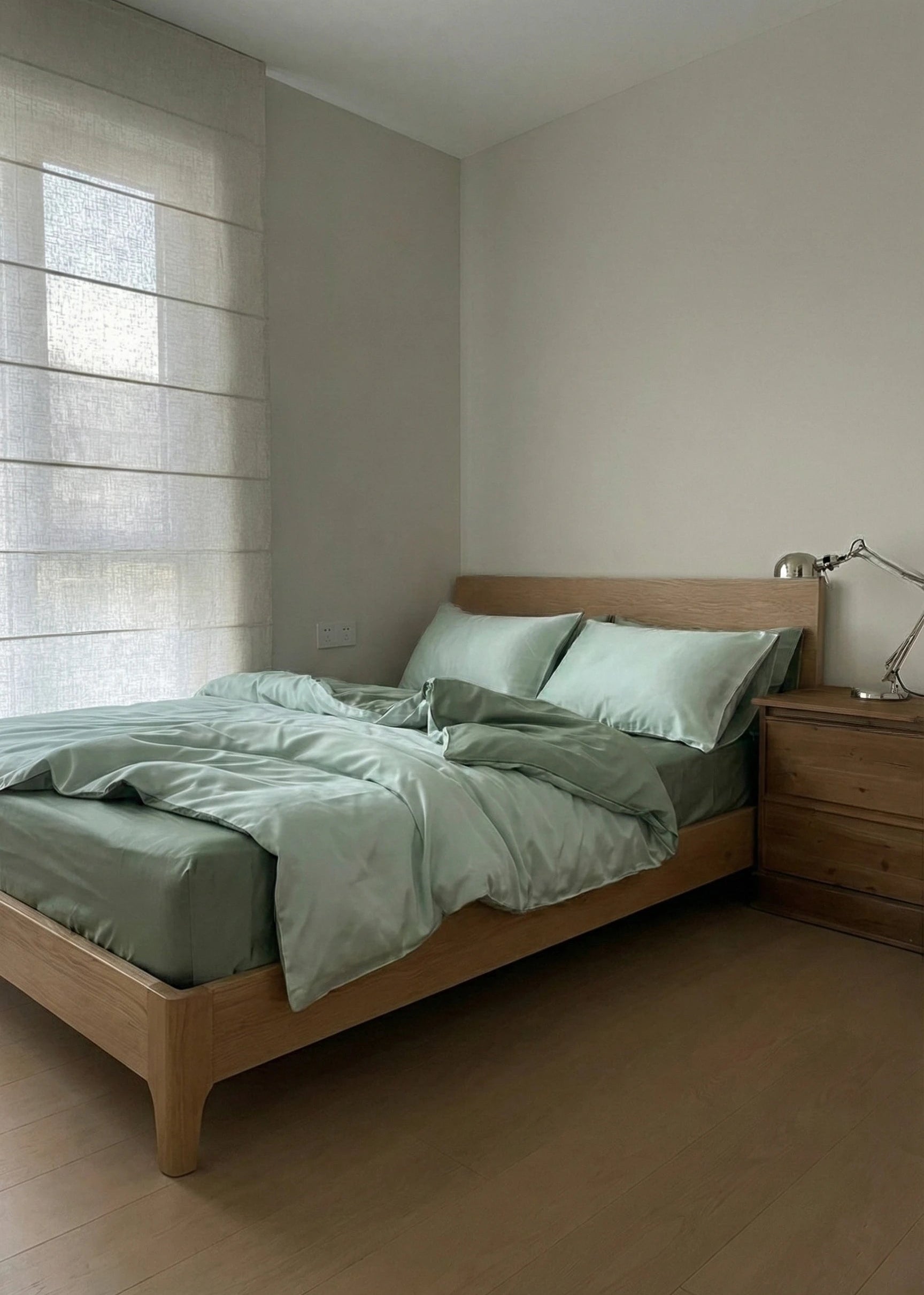 - Ever Lasting - Adeline Pastel Silky Cooling TENCEL™ Bedding Set / Green - Bedding Set - Ever Lasting