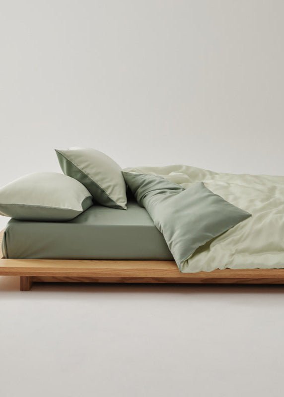 - Ever Lasting - Adeline Pastel Silky Cooling TENCEL™ Bedding Set / Green - Bedding Set - Ever Lasting
