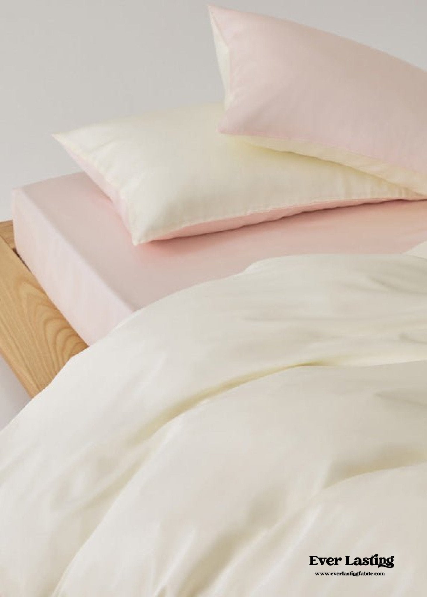 Adeline Pastel Silky TENCEL™ Bedding Set / Yellow - Ever Lasting